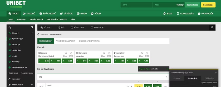 Unibet sportfogadó áttekintés